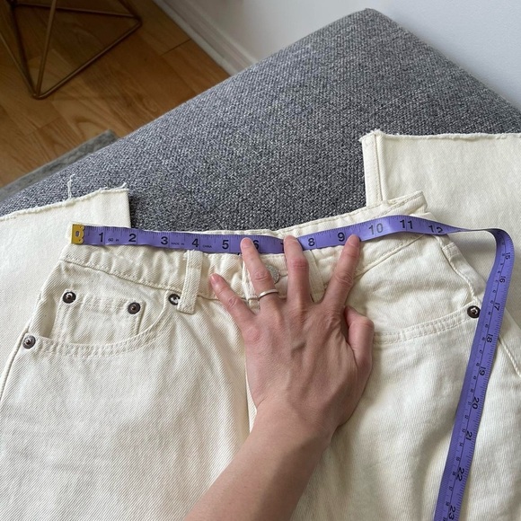 Zara cream white High rise straight leg jean - Picture 5 of 8